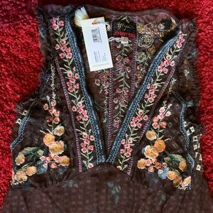 Johnny Was Vatusia Mesh Dress  S Small hippie boho